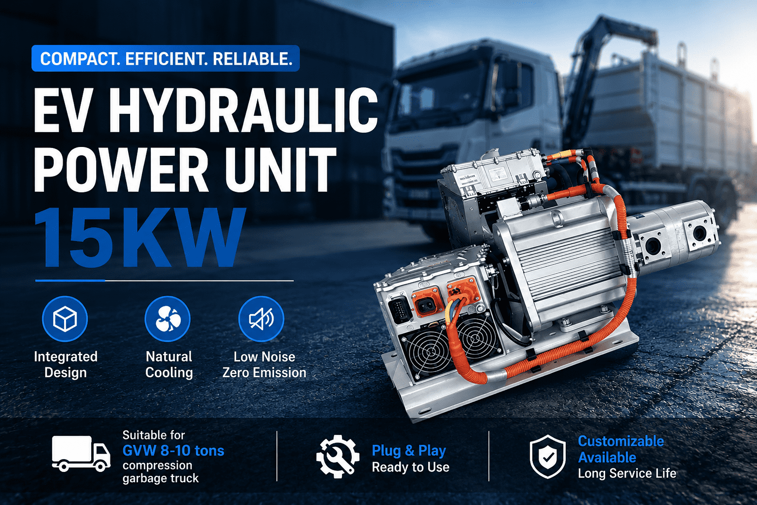 15kw hydraulic Oil Pump power unit_compressed