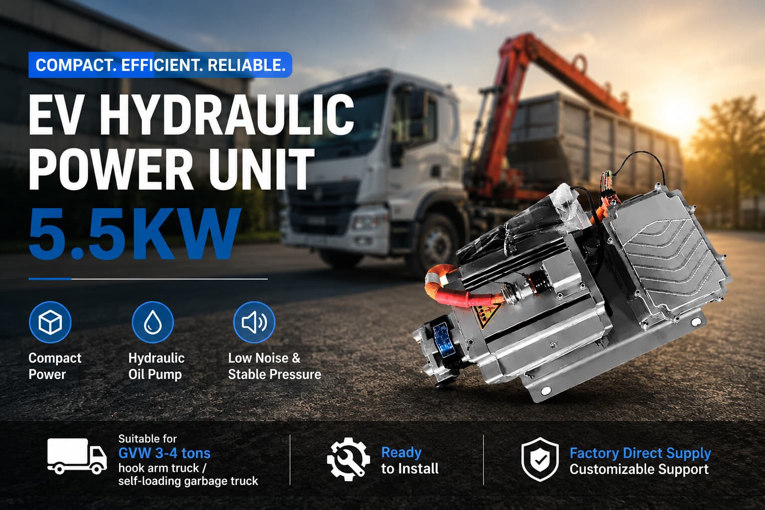 5.5kW Hydraulic Oil Pump Power Unit_compressed
