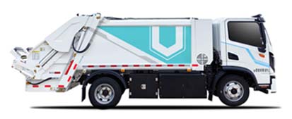 Compressed garbage truck